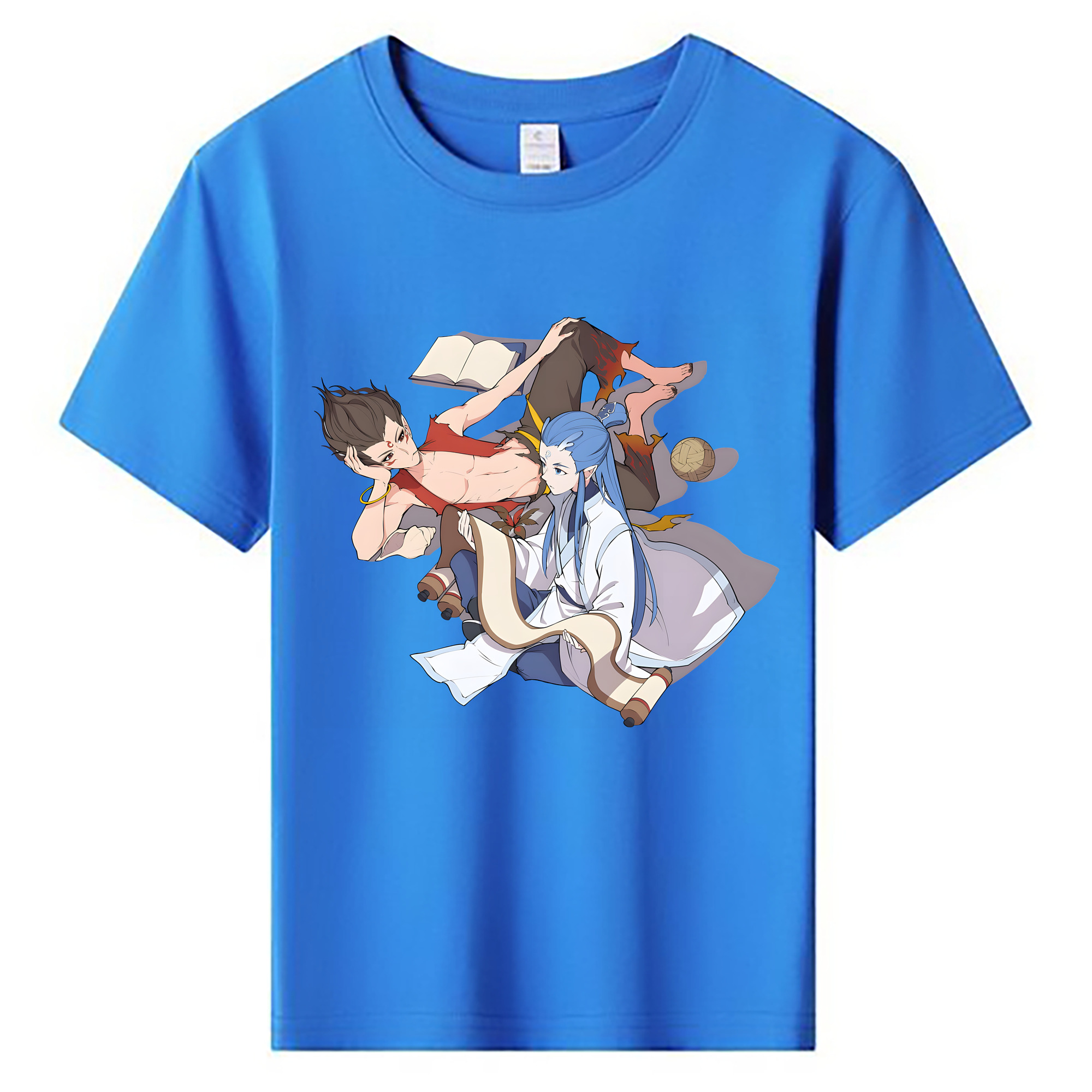 （画像用） Ne Zha 2 ナタ 魔童の大暴れ 綿100％キッズTシャツ（フロントプリント）